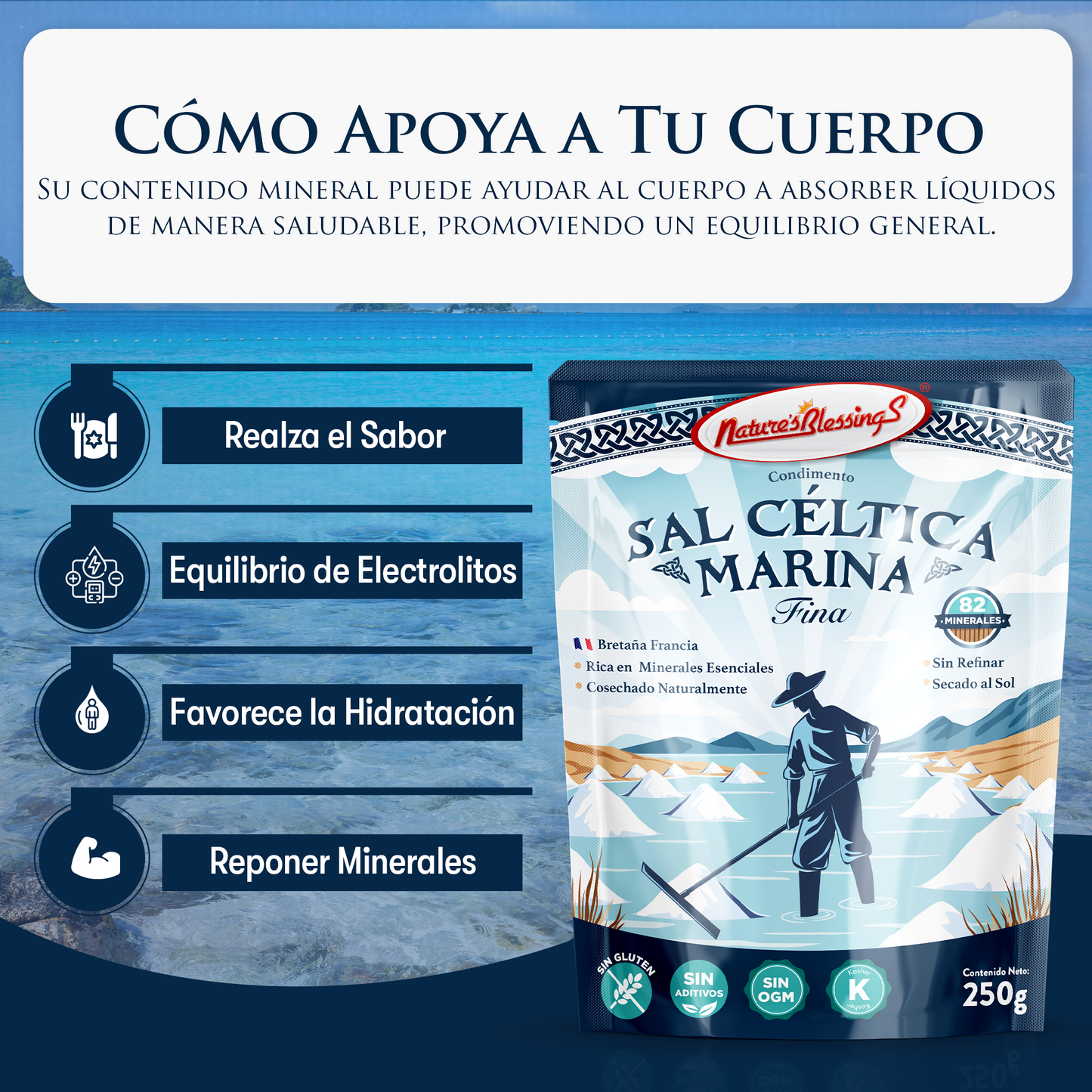 Sal Céltica Marina Fina de Bretaña 250g