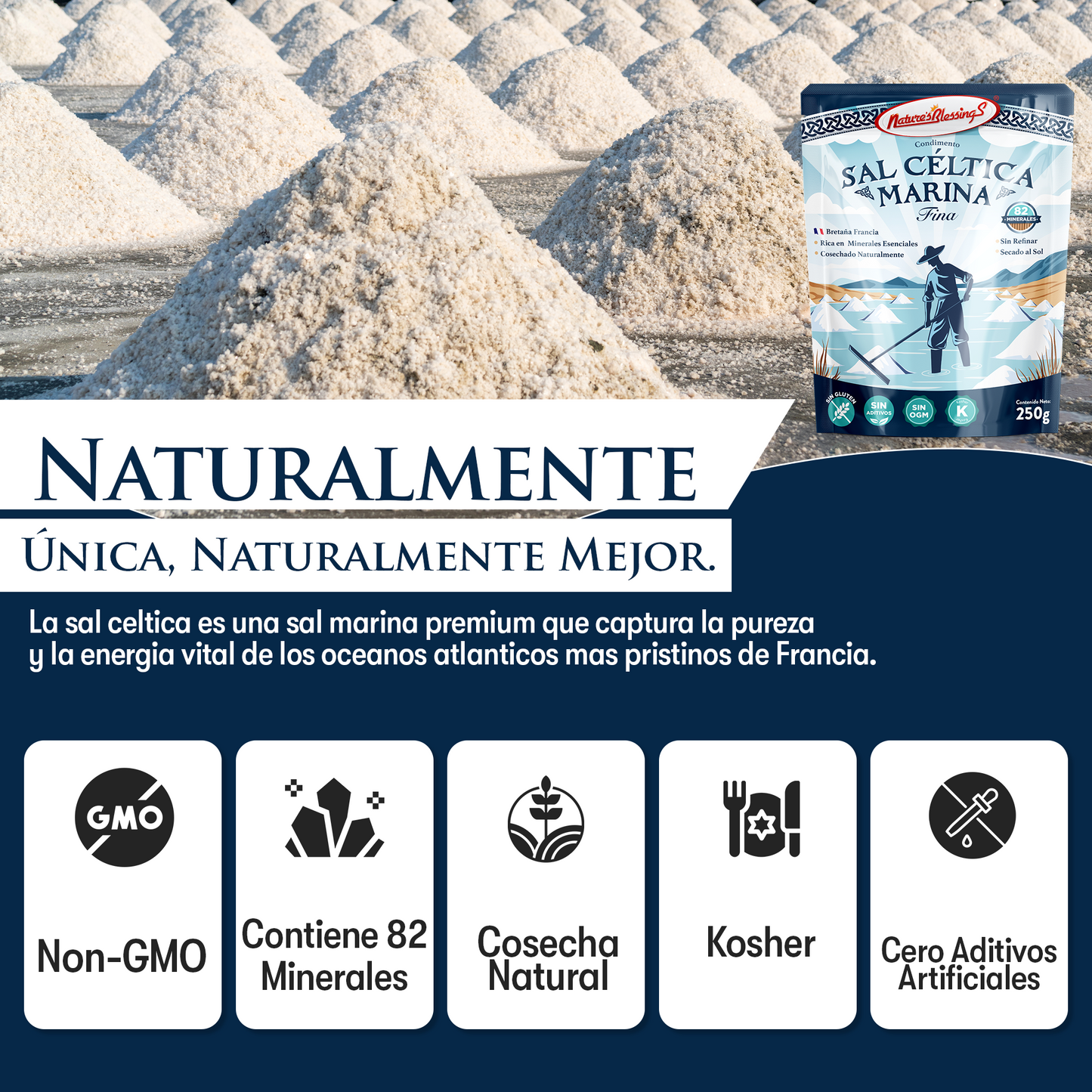 Sal Céltica Marina Fina de Bretaña 250g