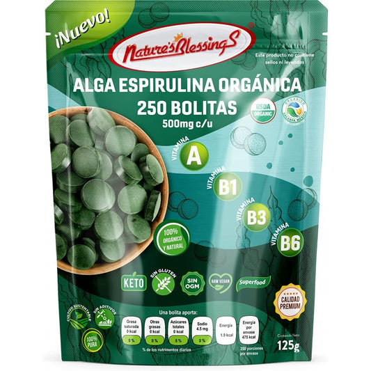 Alga Spirulina Organico Tabletas  250