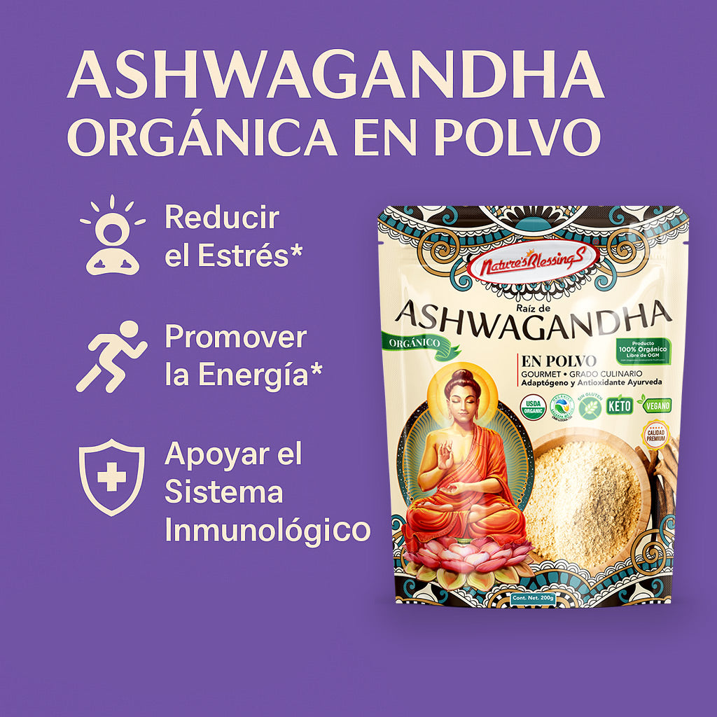 Raíz de Ashwagandha en Polvo Orgánica 200g