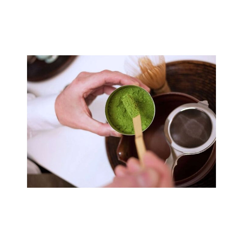 Batidor de Bamboo para Té Matcha Whisk Teaware y Cuchara (2 pzas)