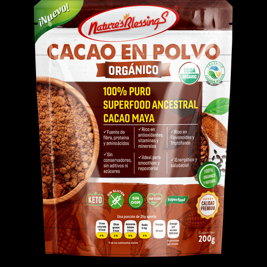 Cacao en Polvo Orgánico 200g