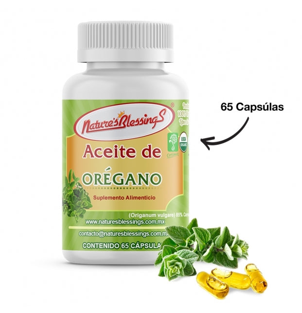 Capsulas de Aceite de Orégano Orgánico Silvestre