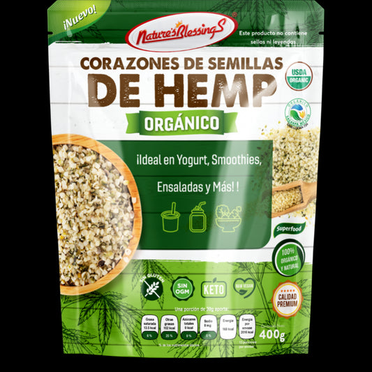 Corazones de Semillas de Hemp Orgánico 400g