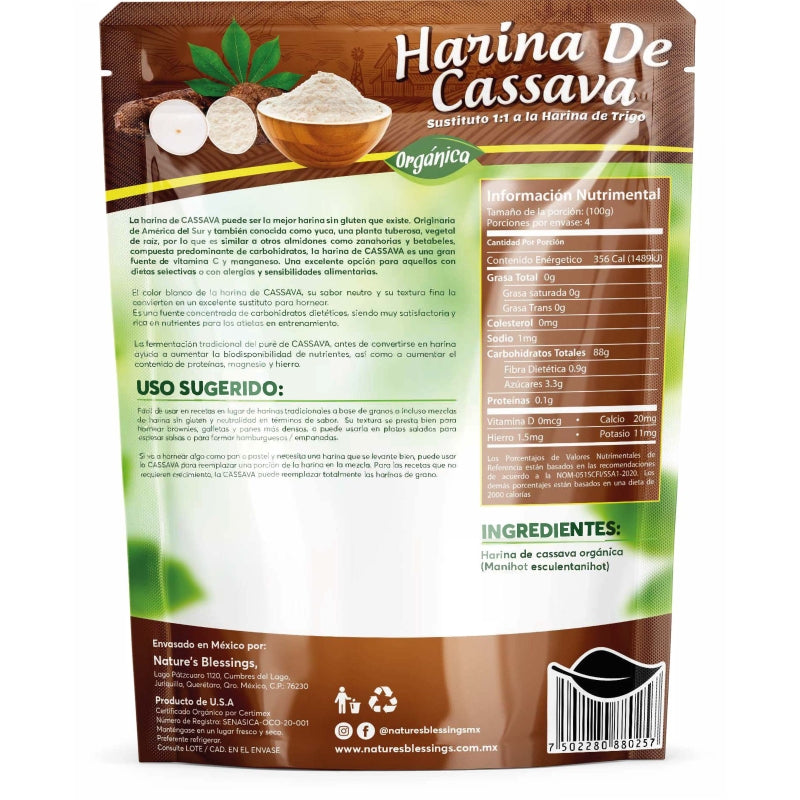 Harina Cassava Orgánica 400g