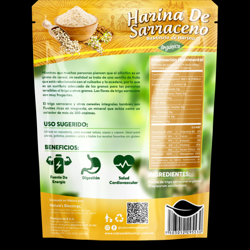Harina de Trigo Sarraceno Orgánico 500g