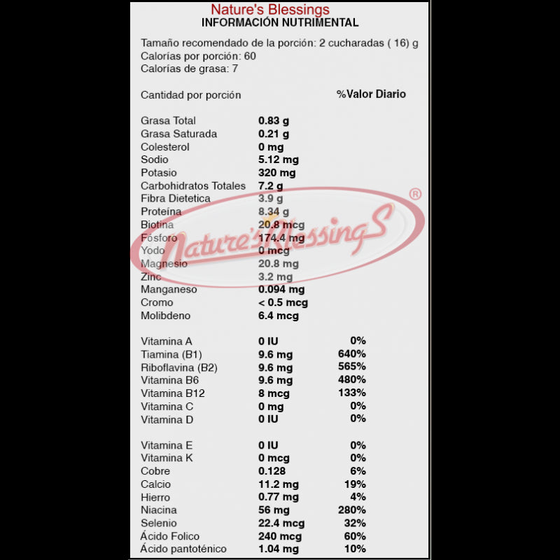 Levadura Nutricional hojuelas pequeñas 1kg Nutritional Yeast Granel