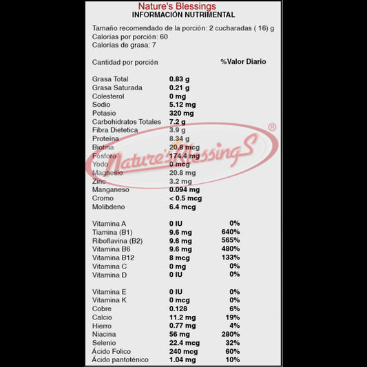 Levadura Nutricional hojuelas pequeñas 1kg Nutritional Yeast Granel