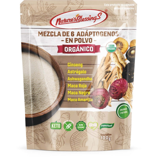Mezcla de 6 Adaptógenos Orgánicos 100g