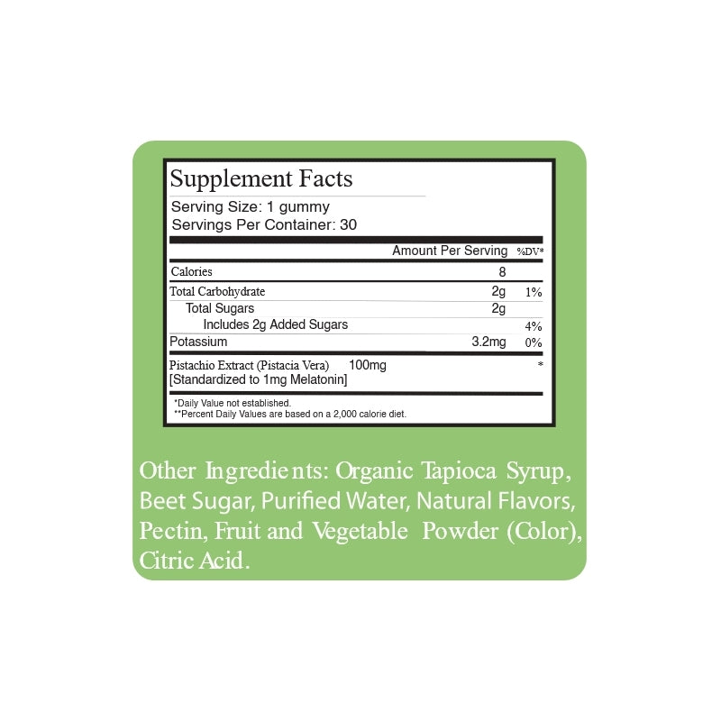 Gomitas Nutracéuticas Funcionales con Extracto Pistache para un Sueño Profundo