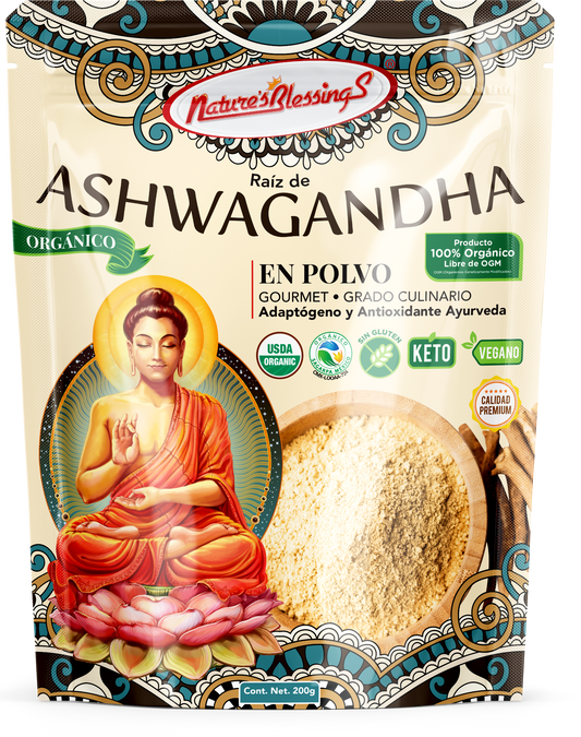 Raíz de Ashwagandha en Polvo Orgánica 200g