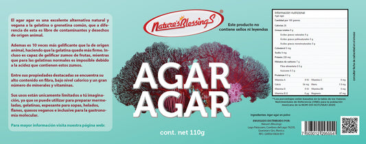 Agar Agar en Polvo Puro de Alga 110g