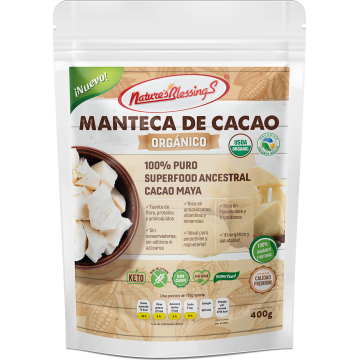 Manteca de Cacao organico 400g