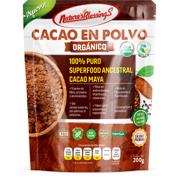 Cacao en polvo  Organico 200g