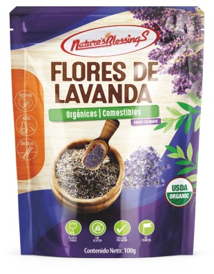 Flores de Lavanda grado culinario orgánica 100g