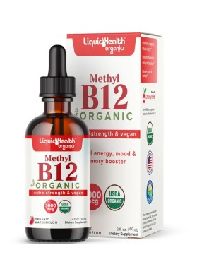Vitamina B12 Orgánica, Gotas líquidas de metilcobalamina 5000 mcg 60ml