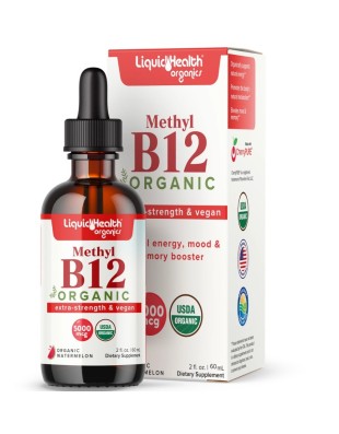 Vitamina B12 Orgánica, Gotas líquidas de metilcobalamina 5000 mcg 60ml