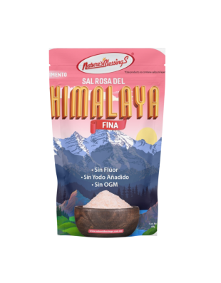 Sal Rosa del Himalaya Fina 600 g Sin flúor sin Yodo
